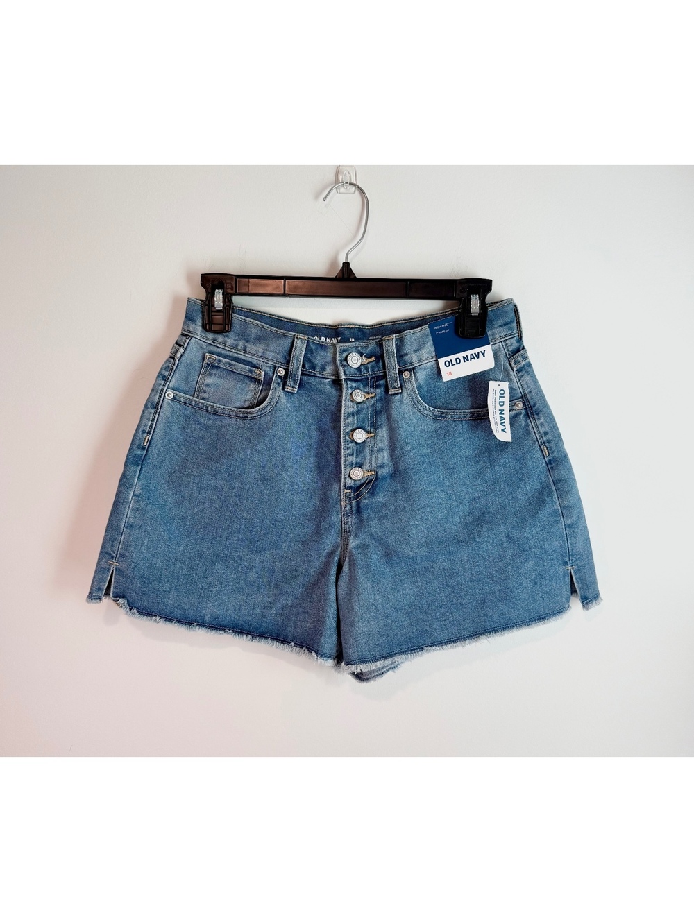 Old Navy High-Rise Denim Shorts Size Kids 18 with Adjustable Waist